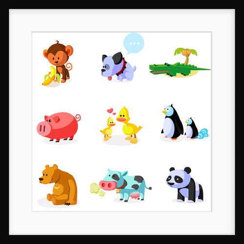 Close-up of a group of animals by Anonymous