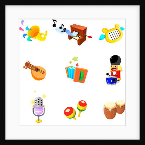 Close-up of various musical instruments by Anonymous