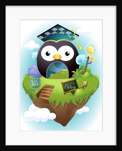 Tunnel in the shape of an owl with a mortar board by Anonymous