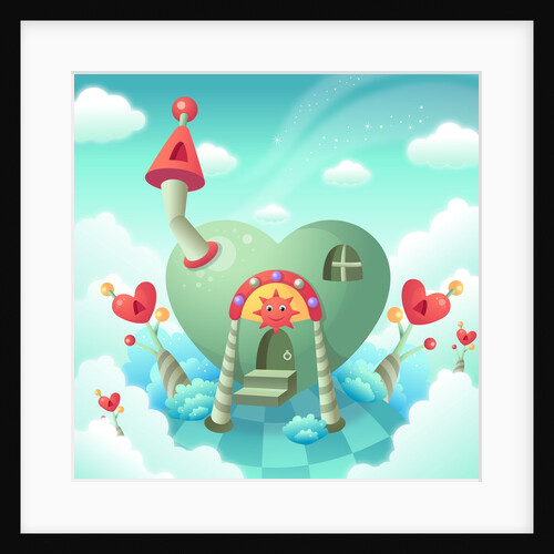 Facade of a heart shaped building by Anonymous