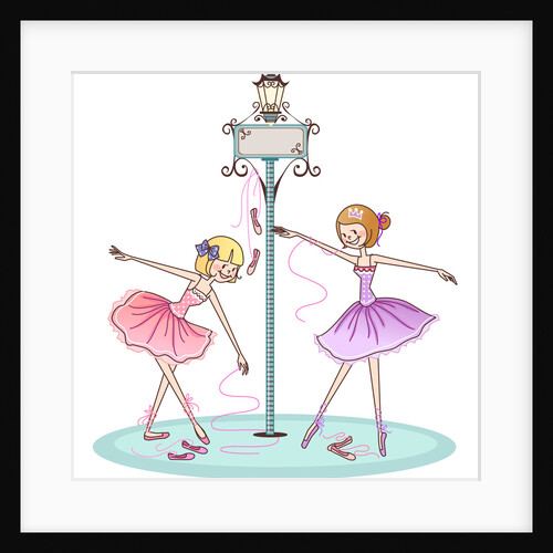 Two women dancing and smiling by Anonymous