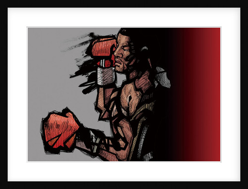 Boxer lying down by Anonymous