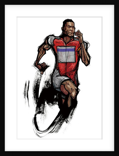 Male athlete running by Anonymous