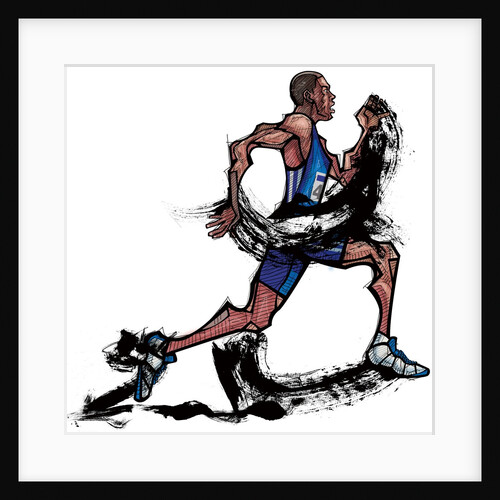 Male athlete running by Anonymous