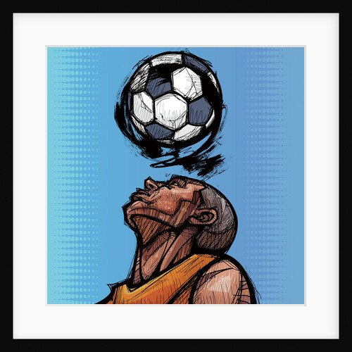 Soccer player heading soccer ball by Anonymous
