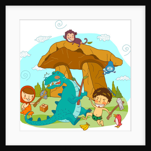 People with animals in park by Anonymous