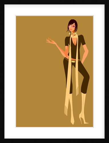 Woman wearing high heeled boots by Anonymous