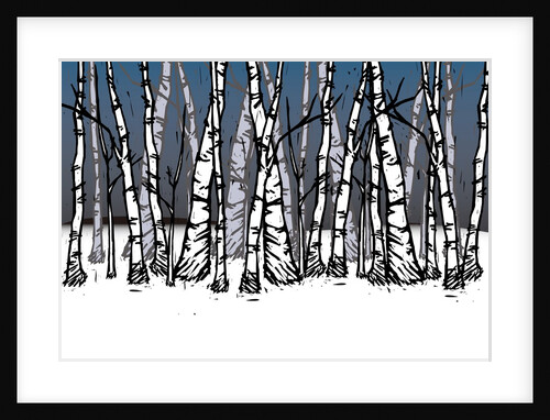 Trees in a forest by Anonymous