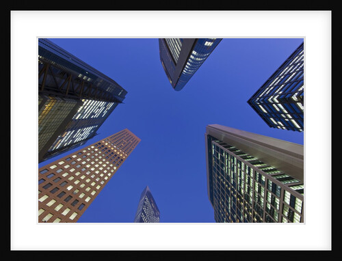 Tokyo skyscrapers at twilight by Anonymous