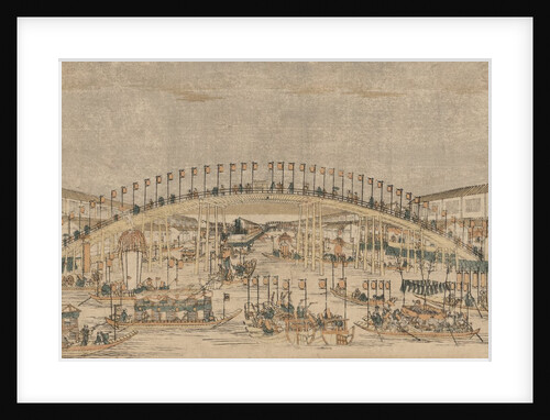 Perspective Picture of the Night Festival at Tenman Tenjin Shrine in Osaka by Utagawa Toyoharu