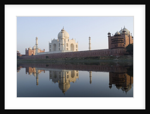 Reflection of a mausoleum in water, Taj Mahal, Agra, Uttar Pradesh, India by Anonymous