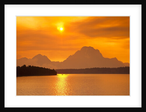 Sunset over Jackson Lake by Anonymous