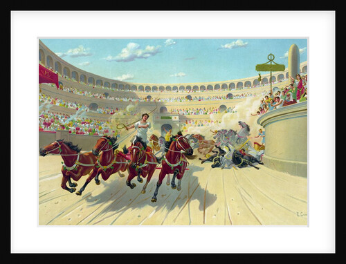 The Ben Hur chariot race by Anonymous