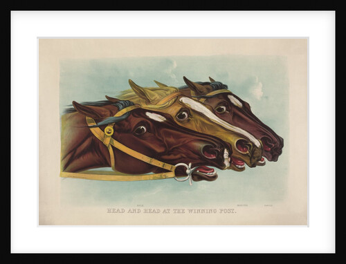 Head and Head at the Winning Post by Currier & Ives