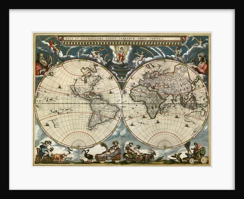 Nova et accuratissima totius terrarum orbis tabula by Jan Blaeu