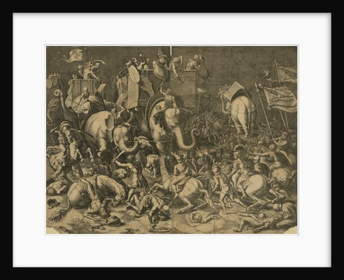 Hannibal's elephants attacking Roman legions by Anonymous
