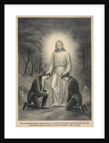 Joseph Smith, Jr. and Oliver Cowdery with John the Baptist by Anonymous