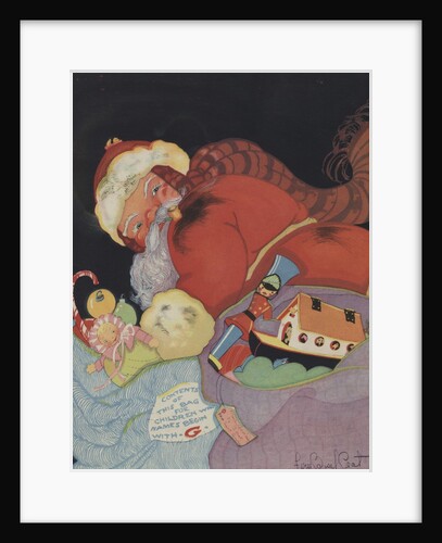 Santa Claus with bags of toys by Anonymous