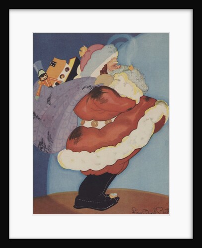 Santa Claus with bag of toys by Anonymous