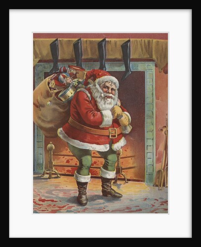 Santa Claus with bag of toys by Anonymous