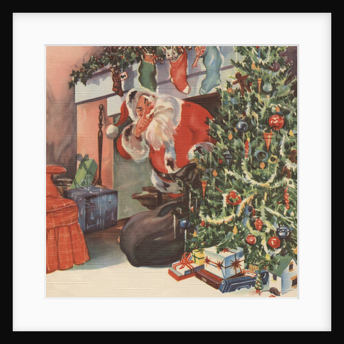 Santa Claus delivering presents by Anonymous