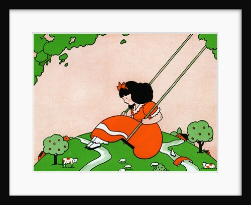 Girl on swing by Anonymous