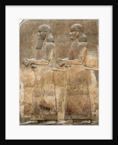 Assyrian low-relief of two civil servants by Anonymous