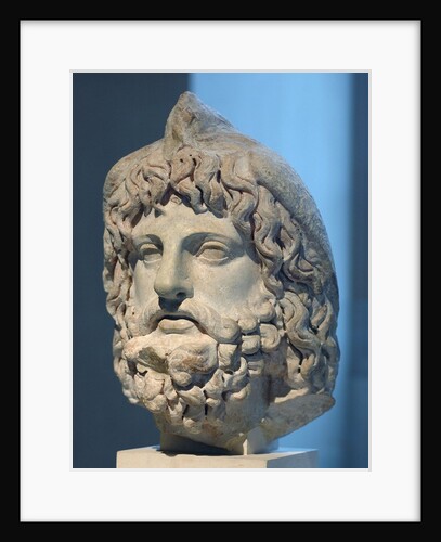 Head of Serapis wearing a bird skin by Anonymous