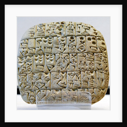 Sumerian contract written in pre-cuneiform script by Anonymous