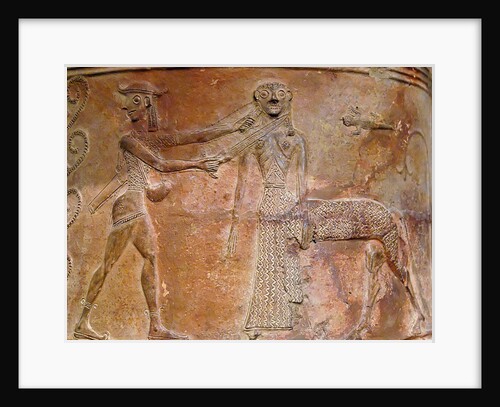 Detail of Cycladic terracotta relief of Perseus killing Medusa by Anonymous