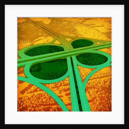 Green clover overpass by Anonymous