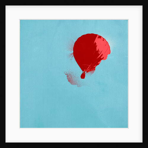 Red hot air balloon by Anonymous