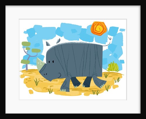 Smiling rhinoceros by Anonymous