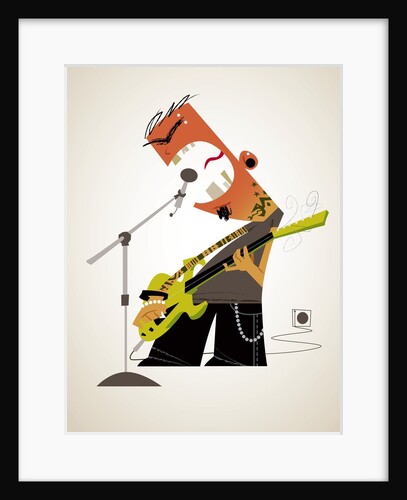 Aggressive rock musician by Anonymous