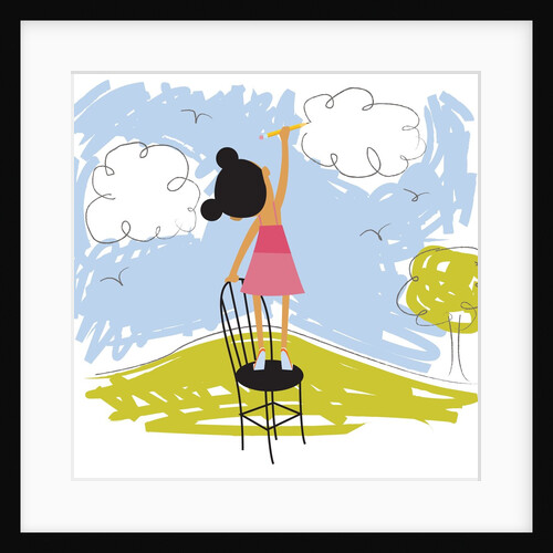 Imaginative little girl by Anonymous