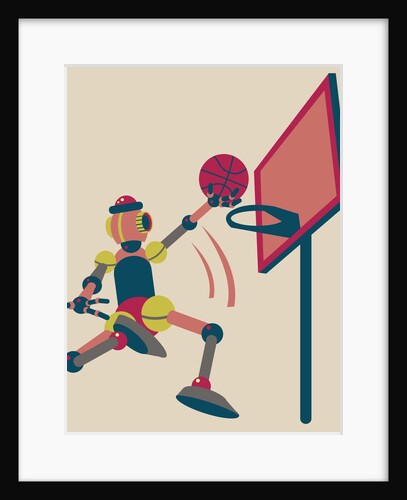 Robot shooting hoops by Anonymous