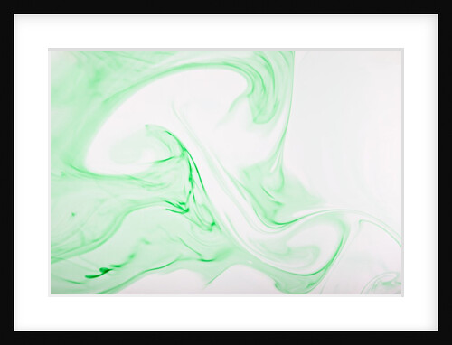 Green ink in water by Anonymous