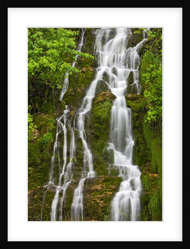Waterfall Cascading Down Cliffside Along the Coast of the Gulf of St. Lawrence, Gaspe Peninsula, La Martre, Quebec, Canada. by Anonymous