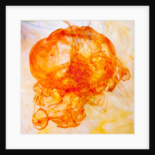 Multicolored ink in water by Anonymous
