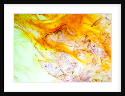 Multicolored ink in water by Anonymous