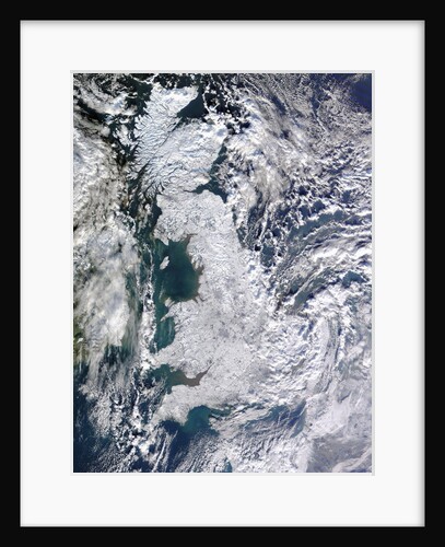 Snow Covering a Frozen Great Britain by Anonymous