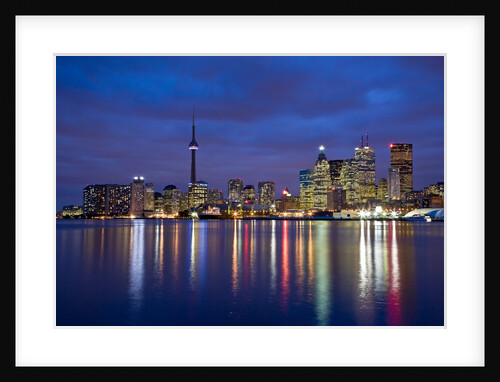 View of Toronto Skyline at Night from 'The Docks', Toronto, Ontario, Canada. by Anonymous
