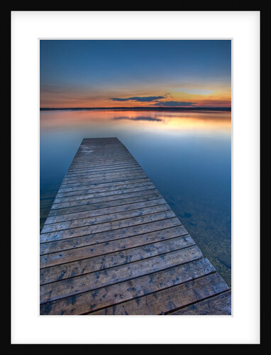 Sunset Over a Wooden Wharf on Lake Audy, Riding Mountain National Park, Manitoba, Canada by Anonymous