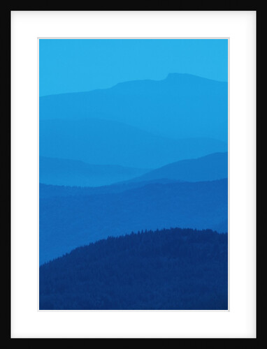 West Kootenays, Layers of Mist, Blue Toned, British Columbia, Canada. by Anonymous