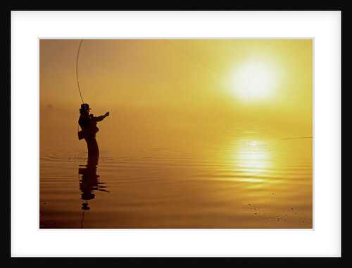 Fly-fishing at Dawn on 108 Mile Lake, British Columbia, Canada. by Anonymous