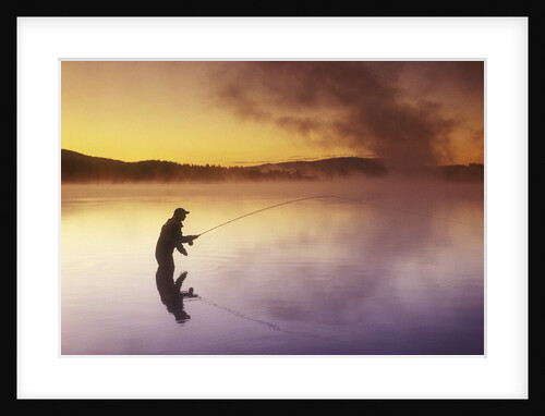 Fly-fishing at Dawn on 108 Mile Lake, British Columbia, Canada. by Anonymous