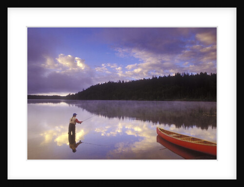 Fly-fishing at Dawn on 108 Mile Lake, British Columbia, Canada. by Anonymous