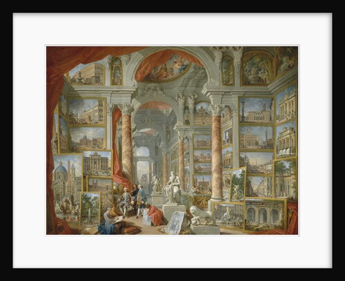 Picture Gallery with Views of Modern Rome by Giovanni Paolo Panini