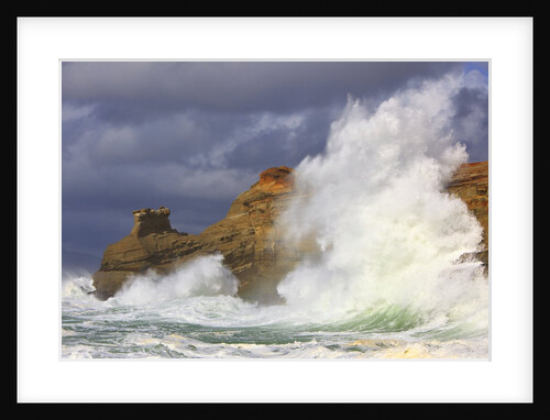 Big waves breaking on Cape Kiwanda, Oregon Coast by Anonymous