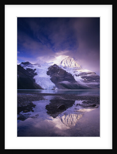 Berg Lake at Dawn: the Berg Glacier Tumbles Down the North Face of 3954metre/12969 Ft Mount Robson, the Highest Peak in the Canadian Rockies; Mount Robson Provincial Park, British Columbia, Canada. by Anonymous